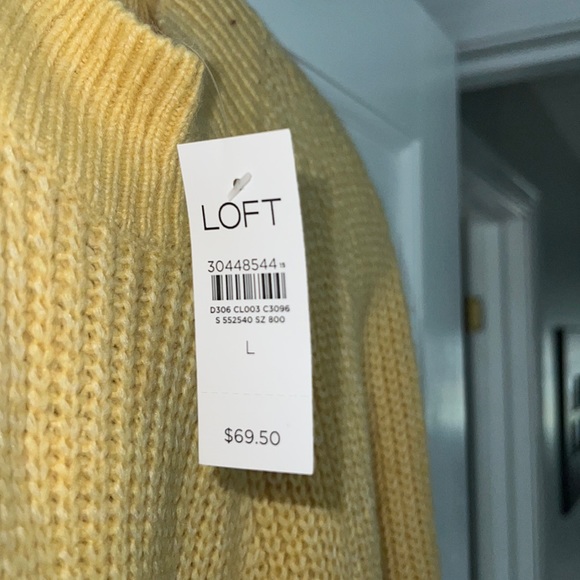 NWT Loft yellow knit sweater - Picture 3 of 4